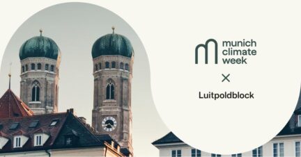 Grafik Munich Climate Week 2026. Luitpoldblock als offizieller Partner